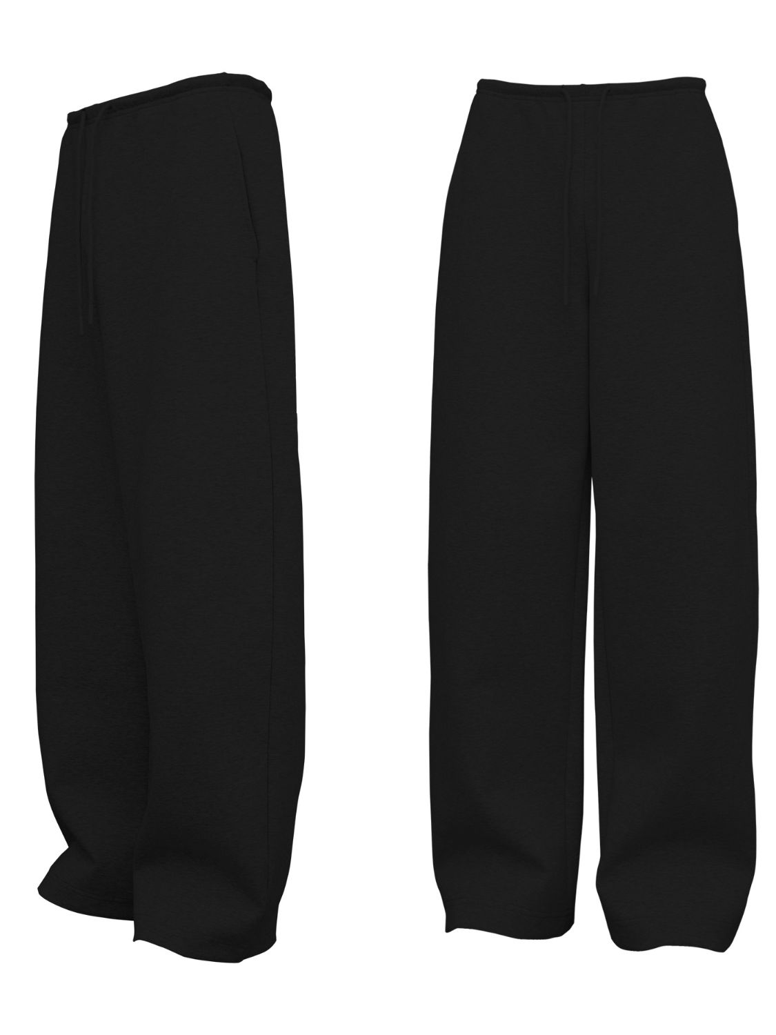 Stylish black men's drawstring sweatpants featuring a relaxed fit for ultimate comfort