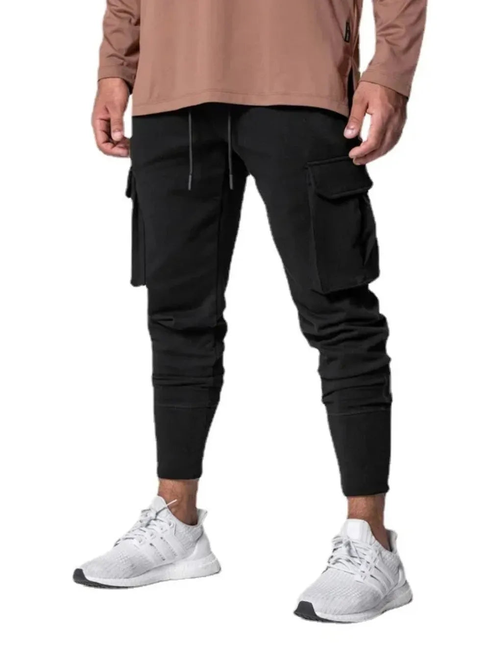 Trendsi stylish jogger pants with pockets in black for comfortable casual wear