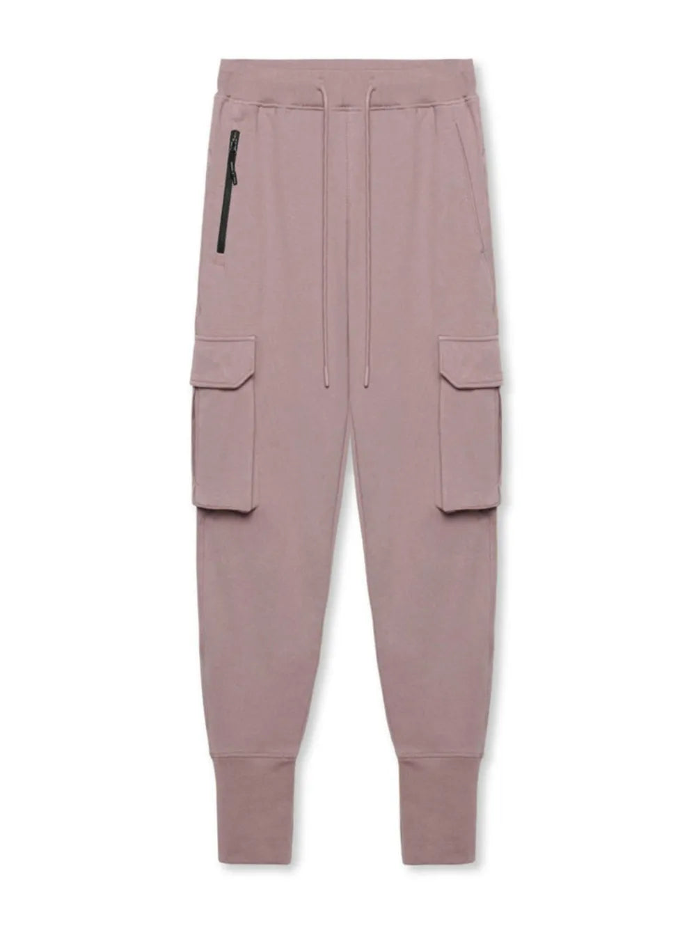 Trendsi stylish jogger pants with pockets in soft pink featuring drawstring and side zippers