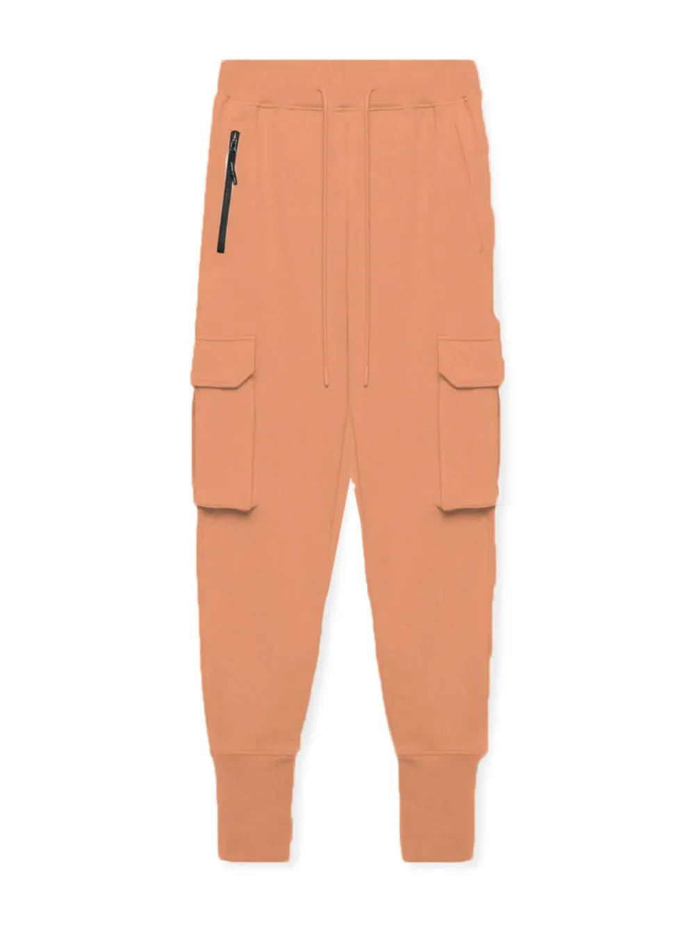 Trendsi stylish jogger pants with pockets in a warm peach color featuring cargo-style pockets