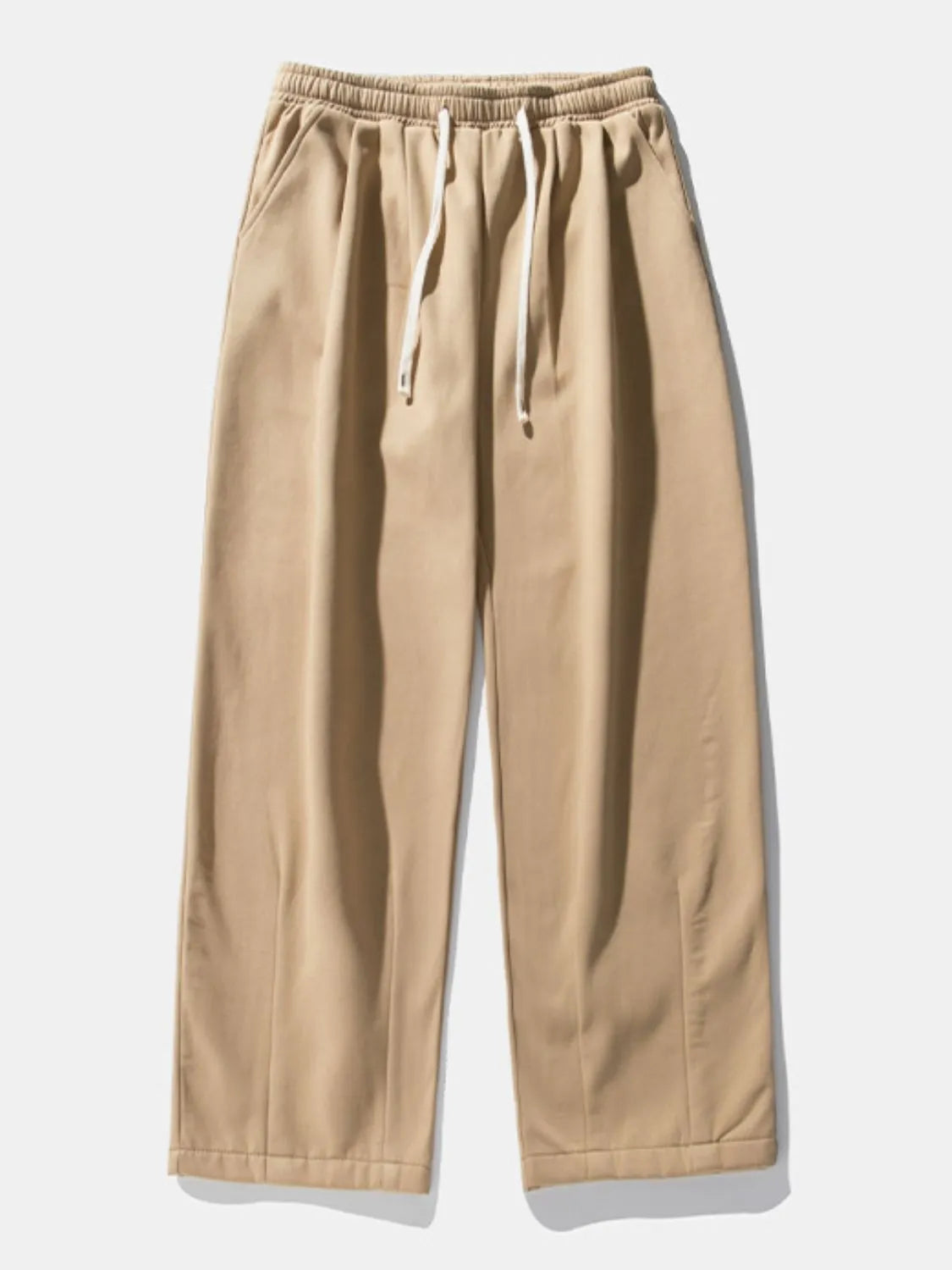 Trendsi versatile men's lounge pants in beige with an elastic waistband and drawstring closure